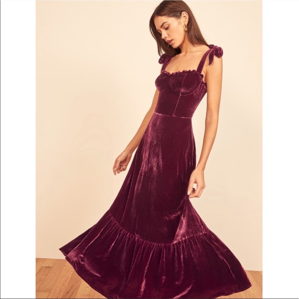 Reformation Antoinette Plum Dress - SOLD ON DEPOP